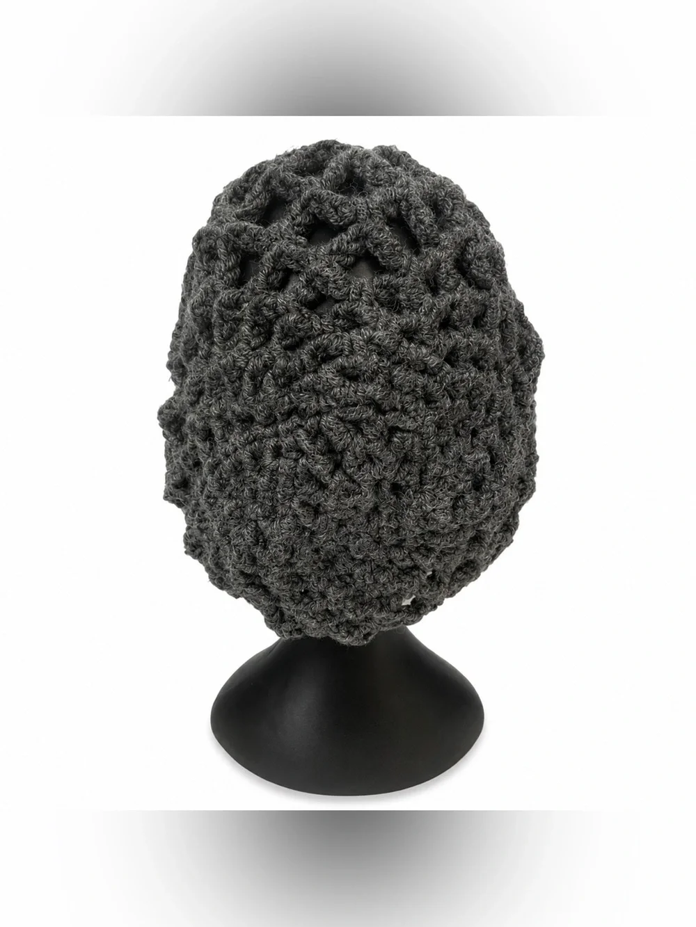 Y2K Grey Slouch Crochet Beanie